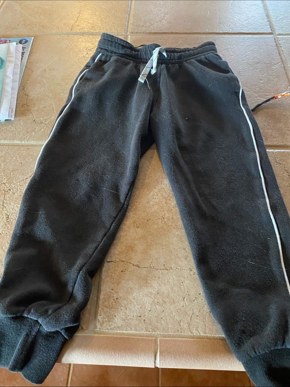 H&M Black Kids  Joggers with White Piping